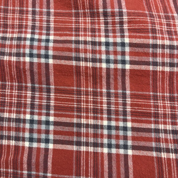 Hobbs Creek Plaid Flannel Long Sleeve Button Down Shirt Sz L Rust Gray - Picture 5 of 6